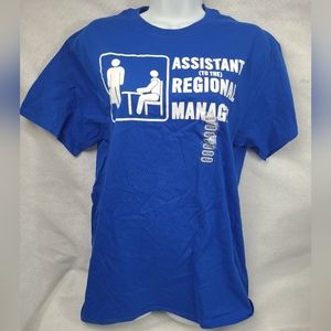 The Office Tee Shirt Assistant (To The) Regional Manager Royal Blue Size Medium.